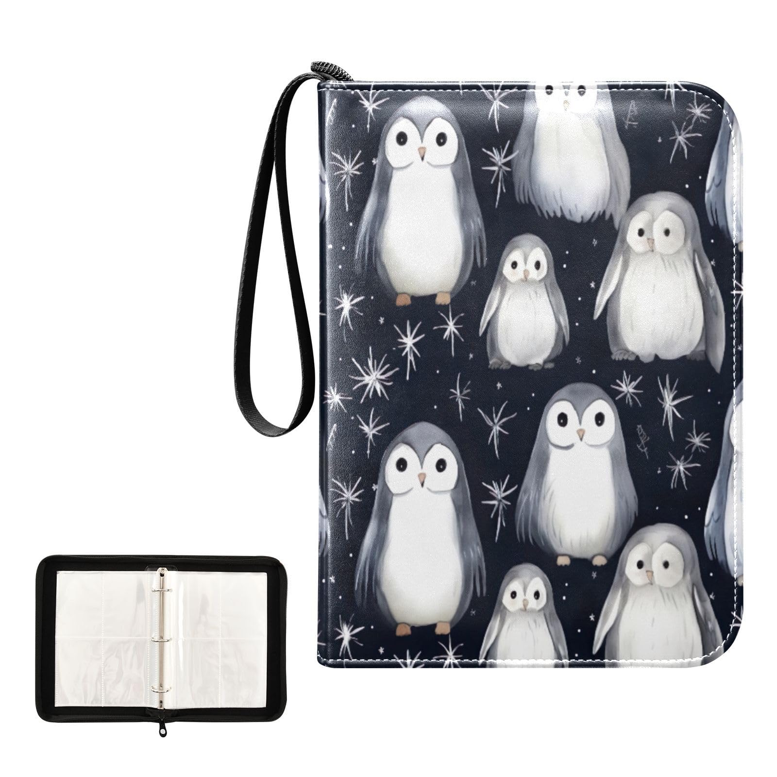 Amazon.com: KJIZMO Black and White Penguin Card Binder with Double